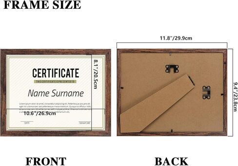 PHAREGE 8.5 x 11 Certificate Picture Frames Bulk Set of 18, Distressed Brown Photo Frames for Diploma, Document, Award and Artwork, Wall Hanging or Tabletop Display in Saudi Arabia