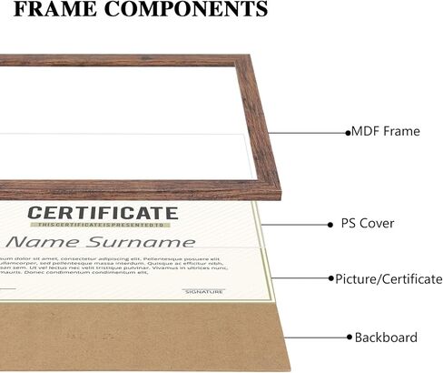 PHAREGE 8.5 x 11 Certificate Picture Frames Bulk Set of 18, Distressed Brown Photo Frames for Diploma, Document, Award and Artwork, Wall Hanging or Tabletop Display in Saudi Arabia