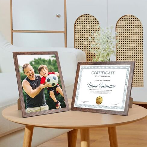 PHAREGE 8.5 x 11 Certificate Picture Frames Bulk Set of 18, Distressed Brown Photo Frames for Diploma, Document, Award and Artwork, Wall Hanging or Tabletop Display in Saudi Arabia