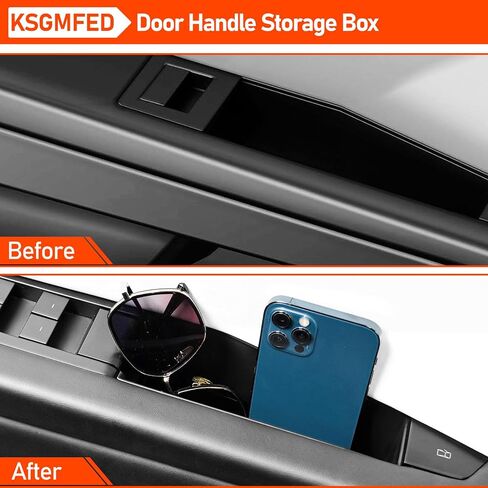 2PCS Front Under Seat Storage Box for Tesla Cybertruck 2024 2023 Accessories Underseat Hidden Organizer Tray with Silicone Pad Interior Accessories in Saudi Arabia