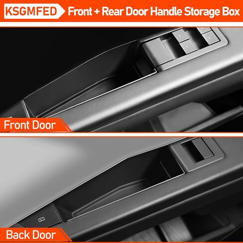 2PCS Front Under Seat Storage Box for Tesla Cybertruck 2024 2023 Accessories Underseat Hidden Organizer Tray with Silicone Pad Interior Accessories in Saudi Arabia