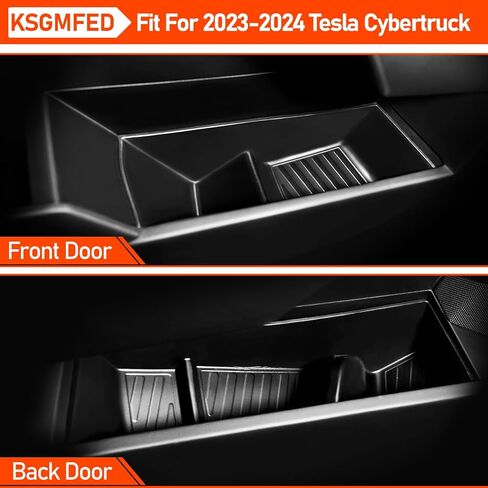 2PCS Front Under Seat Storage Box for Tesla Cybertruck 2024 2023 Accessories Underseat Hidden Organizer Tray with Silicone Pad Interior Accessories in Saudi Arabia