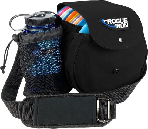 حقيبة Rogue Iron Disc Golf Satchel - حقيبة حمل للجولف الفريسبي - تحمل ما يصل إلى 14 قرصًا، وزجاجة مياه كبيرة 32oz، وملحقات V2 (14 قرص رمادي) in Kuwait