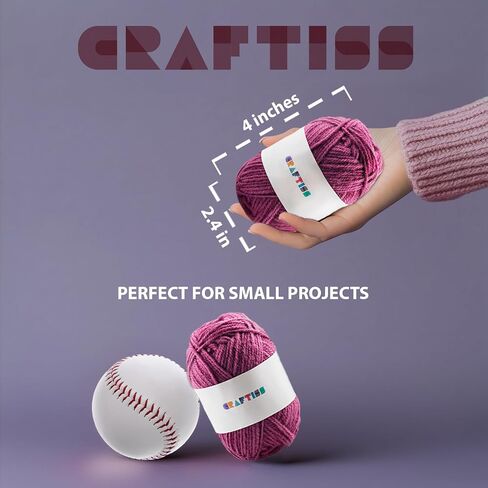 مجموعة Craftiss Crochet للمبتدئين ، 158 قطعة مع 16 لونًا من Skeins Yarn Yarn ، و 1300 ياردة-تعلم الكروشيه الكروشيه الكل في واحد للمبتدئين للبالغين المبتدئين in Kuwait
