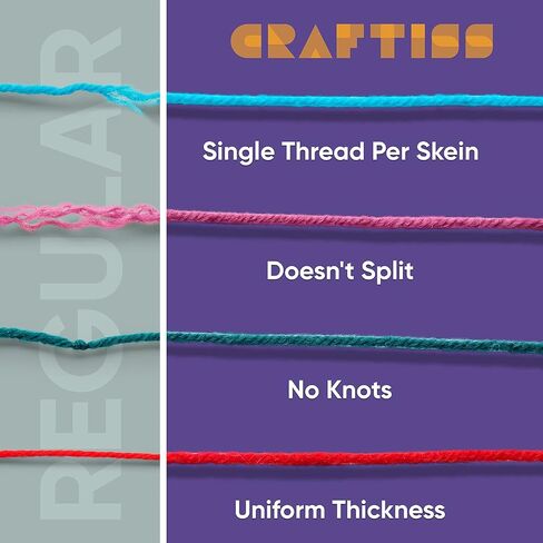 مجموعة Craftiss Crochet للمبتدئين ، 158 قطعة مع 16 لونًا من Skeins Yarn Yarn ، و 1300 ياردة-تعلم الكروشيه الكروشيه الكل في واحد للمبتدئين للبالغين المبتدئين in Kuwait