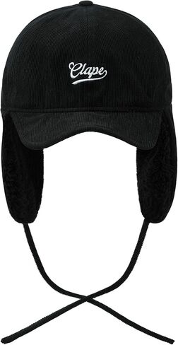 CLAPE Men Winter Baseball Cap, Outdoor Windproof Warm Fleece Trapper Hat w/Visor & Earflap for Clod Weather, Adjustable Size in Saudi Arabia