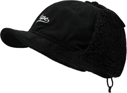 CLAPE Men Winter Baseball Cap, Outdoor Windproof Warm Fleece Trapper Hat w/Visor & Earflap for Clod Weather, Adjustable Size in Saudi Arabia