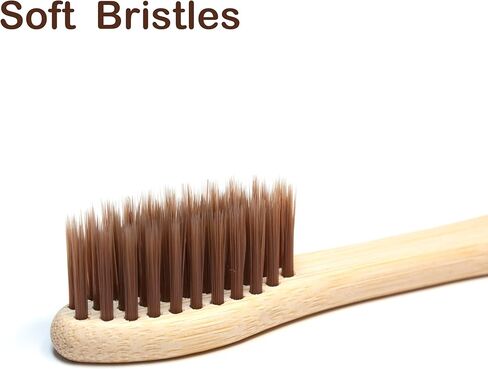 فرش أسنان من الخيزران من غابة العذراء، فرشاة أسنان ذات شعيرات ناعمة صديقة للبيئة وخالية من مادة BPA، فرش أسنان خشبية طبيعية قابلة للتحلل الحيوي، فرشاة أسنان من الخيزران العضوي النباتي من الفحم النباتي للثة الحساسة، مجموعة من 10 قطع in Kuwait