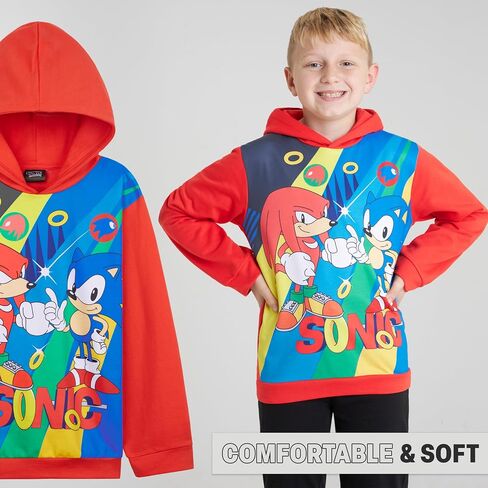 Sonic The Hedgehog Hoodie for Boys Teens Shadow Knuckles Tails Warm Hooded Sweatshirt Casual Pullover in Kuwait