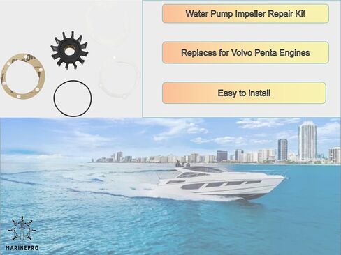 مكبرة مضخة المياه متوافقة مع فولفو بنتا 3.0 ، 4.3 ، 5.0 ، 5.7 V6 V8 ، جونسون 09-1027B 09-1027B-1 ، 1210-0001 SIERRA 18-3081 18-3277 3862281 2121360 21951346 OMC in Kuwait