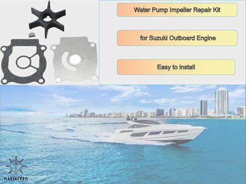 مجموعة إصلاح المكره المضخة المياه 17400-96353 17400-96403 17400-96354 لـ Suzuki Outboard 20-50HP DT20 DT25 DT30 DF25 DF30 DF40 DF50 DT25C DT30C DT35 DT40C استبدال Sierra 18-3242 in Kuwait