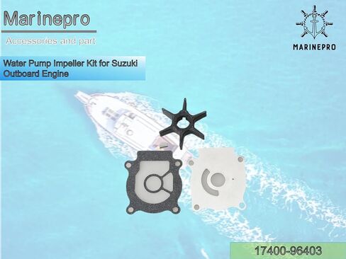 مجموعة إصلاح المكره المضخة المياه 17400-96353 17400-96403 17400-96354 لـ Suzuki Outboard 20-50HP DT20 DT25 DT30 DF25 DF30 DF40 DF50 DT25C DT30C DT35 DT40C استبدال Sierra 18-3242 in Kuwait