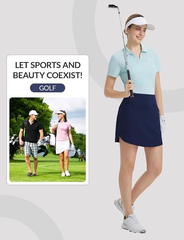 baleaf Women's Golf Skirts with 5 Pockets High Waisted Skorts Tennis Athletic Running in Saudi Arabia