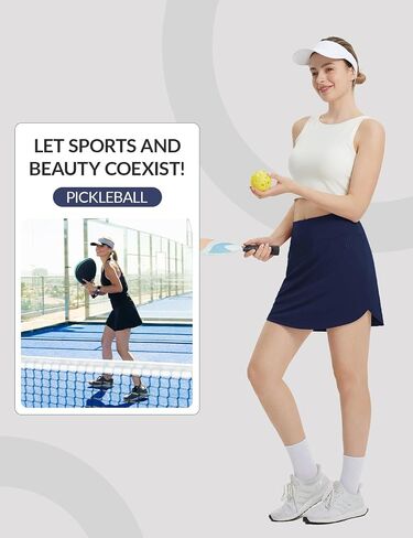 baleaf Women's Golf Skirts with 5 Pockets High Waisted Skorts Tennis Athletic Running in Saudi Arabia