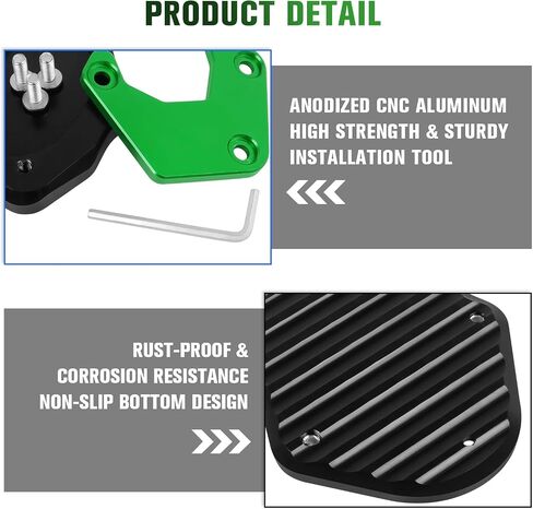 CHIFUN Kickstand Extender Enlarger Pad Side Stand Extension Plate Replacement for Kawasaki Eliminator 500 450 SE 2023 2024+ Side Parking Stand Foot Pad(Titanium) in Saudi Arabia