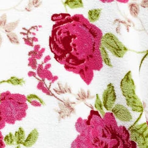 La Cera Women Floral Floral Microfleece سترة مع طوق الماندرين ، والأكمام الطويلة ، والجيوب الأمامية ، وزر الأزرار ، و 100 ٪ بوليستر in Kuwait