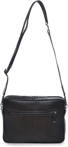 CUADRA | Stingray Leather Messenger Bag, Adjustable Strap BOC28MA Black in Saudi Arabia