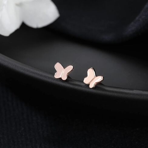 Sluynz Solid 925 Sterling Silver Tiny Butterfly أقراط in Saudi Arabia