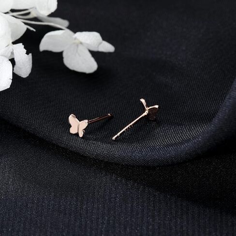 Sluynz Solid 925 Sterling Silver Tiny Butterfly أقراط in Saudi Arabia
