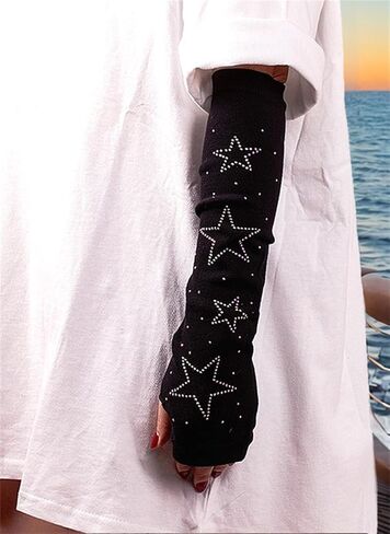TOMETO STAR Goth Arm Warmers for Women Grunge Punk Cute Alt Japanese Emo Rave in Saudi Arabia