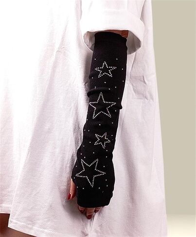 TOMETO STAR Goth Arm Warmers for Women Grunge Punk Cute Alt Japanese Emo Rave in Saudi Arabia