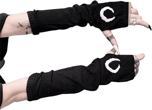 TOMETO STAR Goth Arm Warmers for Women Grunge Punk Cute Alt Japanese Emo Rave in Saudi Arabia