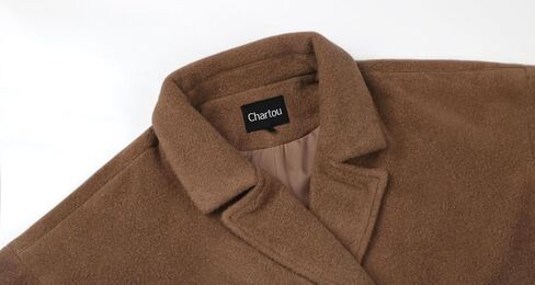 CHARTOU Women Oversized Long Winter Coats Warm Wool Blend Pea Trench Coat Overcoat in Saudi Arabia