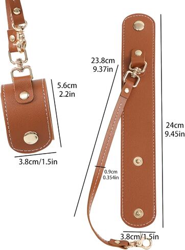 Vintage Leather Glove Holder, Strap Holder With Clasp for Handbag Hat Towel Outdoor Camping Tourism Women Bag Gift in Kuwait
