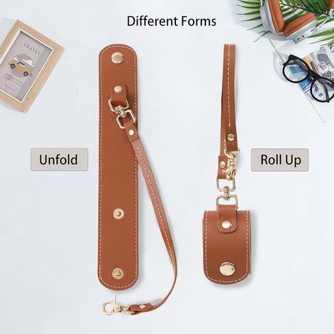 Vintage Leather Glove Holder, Strap Holder With Clasp for Handbag Hat Towel Outdoor Camping Tourism Women Bag Gift in Kuwait