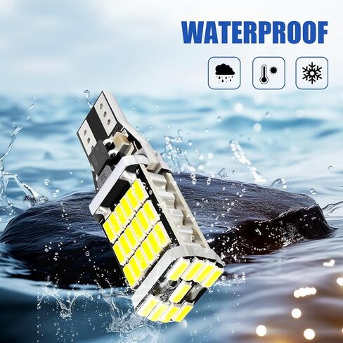 4 PCS 921 LED مصابيح عكسية LED ، 6500K Super Bright T15 4014 45SMD لمصابيح ، Canbus خالية من الأخطاء 360 ° إضاءة الفرامل الأضواء الإشارة الاحتياطية ، ملاءمة عالمية لشاحنات سيارات سيارات الدفع الرباعي (أبيض) in Kuwait