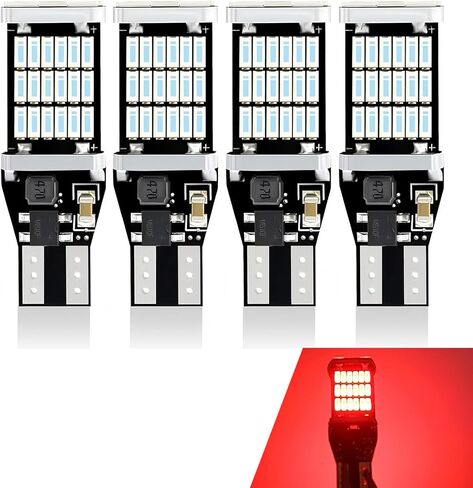 4 PCS 921 LED مصابيح عكسية LED ، 6500K Super Bright T15 4014 45SMD لمصابيح ، Canbus خالية من الأخطاء 360 ° إضاءة الفرامل الأضواء الإشارة الاحتياطية ، ملاءمة عالمية لشاحنات سيارات سيارات الدفع الرباعي (أبيض) in Kuwait