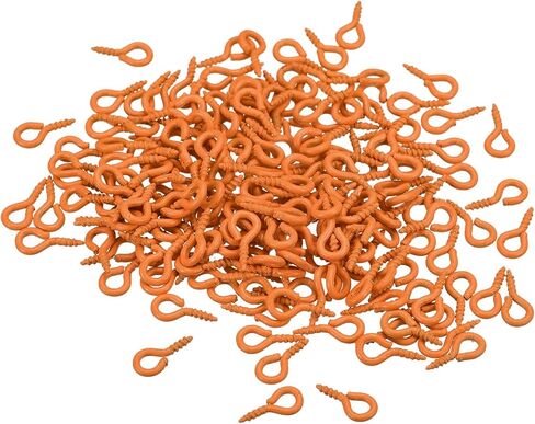 uxcell 200pcs صغير المسمار دبابيس العين السنانير وثقوب صغيرة مسامير الخيوط ، 4.5x10x1.2mm المسمار النقر على الذات لنتائج صنع المجوهر in Kuwait