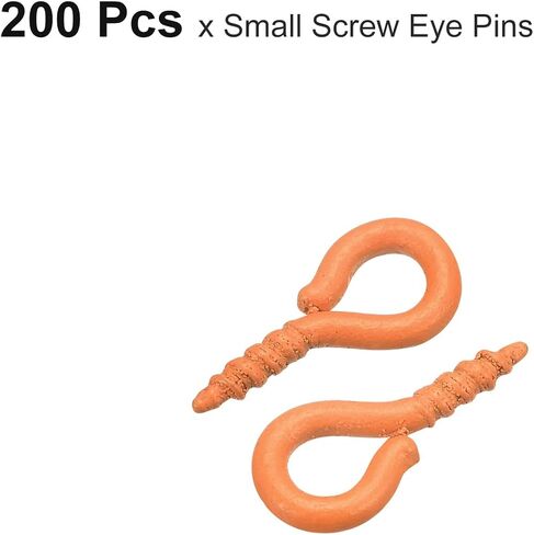 uxcell 200pcs صغير المسمار دبابيس العين السنانير وثقوب صغيرة مسامير الخيوط ، 4.5x10x1.2mm المسمار النقر على الذات لنتائج صنع المجوهر in Kuwait