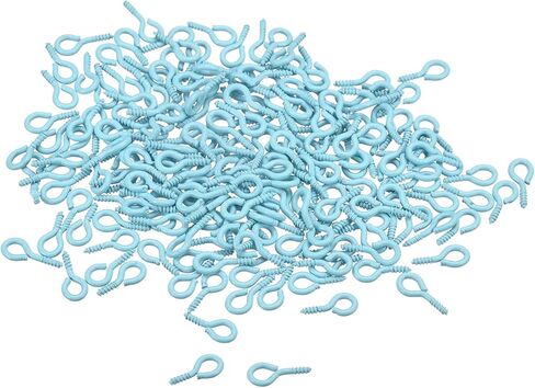 uxcell 200pcs صغير المسمار دبابيس العين السنانير وثقوب صغيرة مسامير الخيوط ، 4.5x10x1.2mm المسمار النقر على الذات لنتائج صنع المجوهر in Kuwait