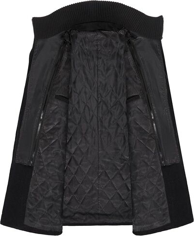 APTRO Men's Pea Coat Wool Jacket Windbreaker Single Breasted Winter Coat in Kuwait