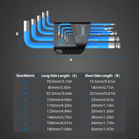 مجموعة مفاتيح مفتاح نجمة مكونة من 9 قطع T10-T50، مجموعة مفاتيح نجمة ذات ذراع طويل متري على شكل حرف L مع ترميز مرئي لإصلاح أثاث الدراجة النارية والدراجة النارية، مجموعة أثاث منزلية يمكنك صنعها بنفسك in Kuwait