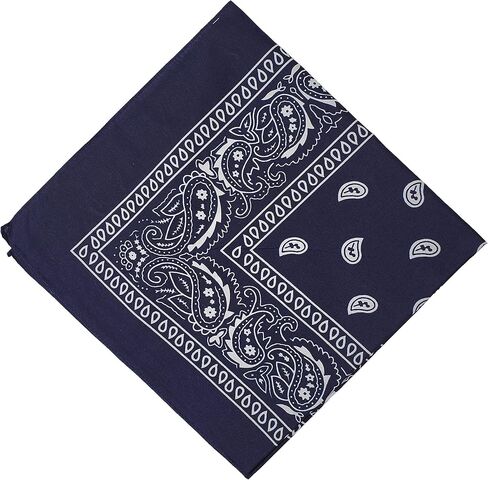 Winterlace 12 Pack Bandanas, Unisex One-Sided Print Paisley Retro Head Wrap Necktie Face Mask Bulk in Saudi Arabia