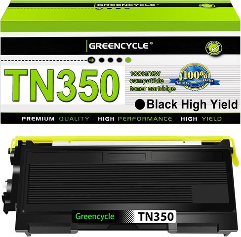 عبوة واحدة من خرطوشة الحبر الأسود TN350 TN-350 من Greencycle متوافقة مع طابعات Brother HL-2070N HL-2040 MFC-7420 MFC-7820n intellifax-2820 Intellifax-2920 DCP-7020 MFC-7220 in Kuwait