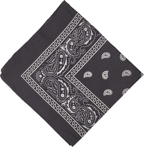 Winterlace 12 Pack Bandanas, Unisex One-Sided Print Paisley Retro Head Wrap Necktie Face Mask Bulk in Saudi Arabia
