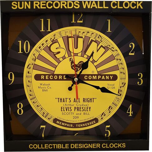 Gogailen Sun Records Elvis Presley Clock Pink - Mid-South Products in Saudi Arabia