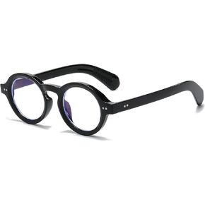 Round Frame Glasses for Women Men Small Circle Clear Lens Glasses Blue Light Non-prescription Eyeglasses