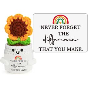 MBL Retirement Appreciation Gifts for Women - Handmade Funny Cool Crochet Sunflower Retirement Leaving Going Away Farewell Goodbye Present for Men Teacher Nurses Coworker Employee Retirees
