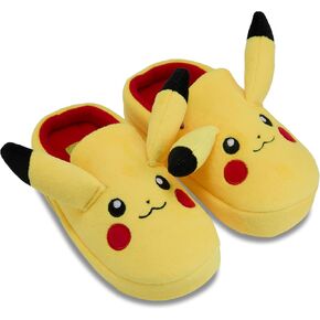 Pokemon Boys Pikachu Costume Slippers - Gotta Catch Em All - Official 3D Plush Slippers