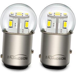 Ruiandsion 2pcs 1157 LED Bulb 12v Bay15d 2057 2357 7528 Whare White 3014 12SMD LED Chipsets LED