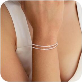 Gold Bracelets for Women, Dainty Gold Jewelry Gifts for Women, 14k Gold Bracelets for Women Non Tarnish, Trendy Gold Bracelet Waterproof, Gold Accessories for women