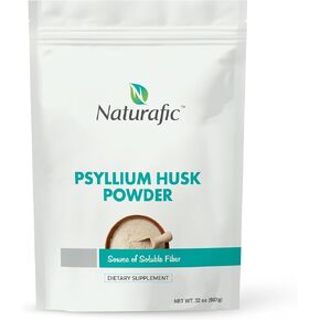 Psyllium Husk Powder – 100% Pure Natural Fiber for Digestive Health & Regularity, Non-GMO, Gluten-Free, Vegan, 32 oz – Supports Healthy Bowel Movements.