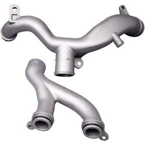 Upgraded Aluminum Coolant Water Outlet Pipes Water Pump Thermostat Top Crossover Hose Compatible with Land Rover Jaguar 3.0L 5.0L LR4 Discovery F-Pace XJ XF Replace# LR090630 LR092992