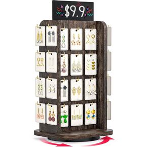ORLESS Earring Display for Vendors, Rotating Jewelry Display Stand for Selling, Necklace Display Stands Earring Cards for Selling Bracelets, Jewelry Towers