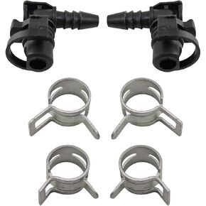 2 Pack Throttle Valve Thermostat Body Heater Water Coolant Pipe Fitting Hose Wiring Connectors with 4 Clamps Fit for Chevy Cruze Sonic Trax Buick Encore Replace 55354565 55574685 96968694