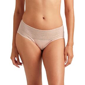saalt Lace Hipster Period Underwear – Mid-Rise Leak Proof Underwear for Women – Soft-Stretch European Lace